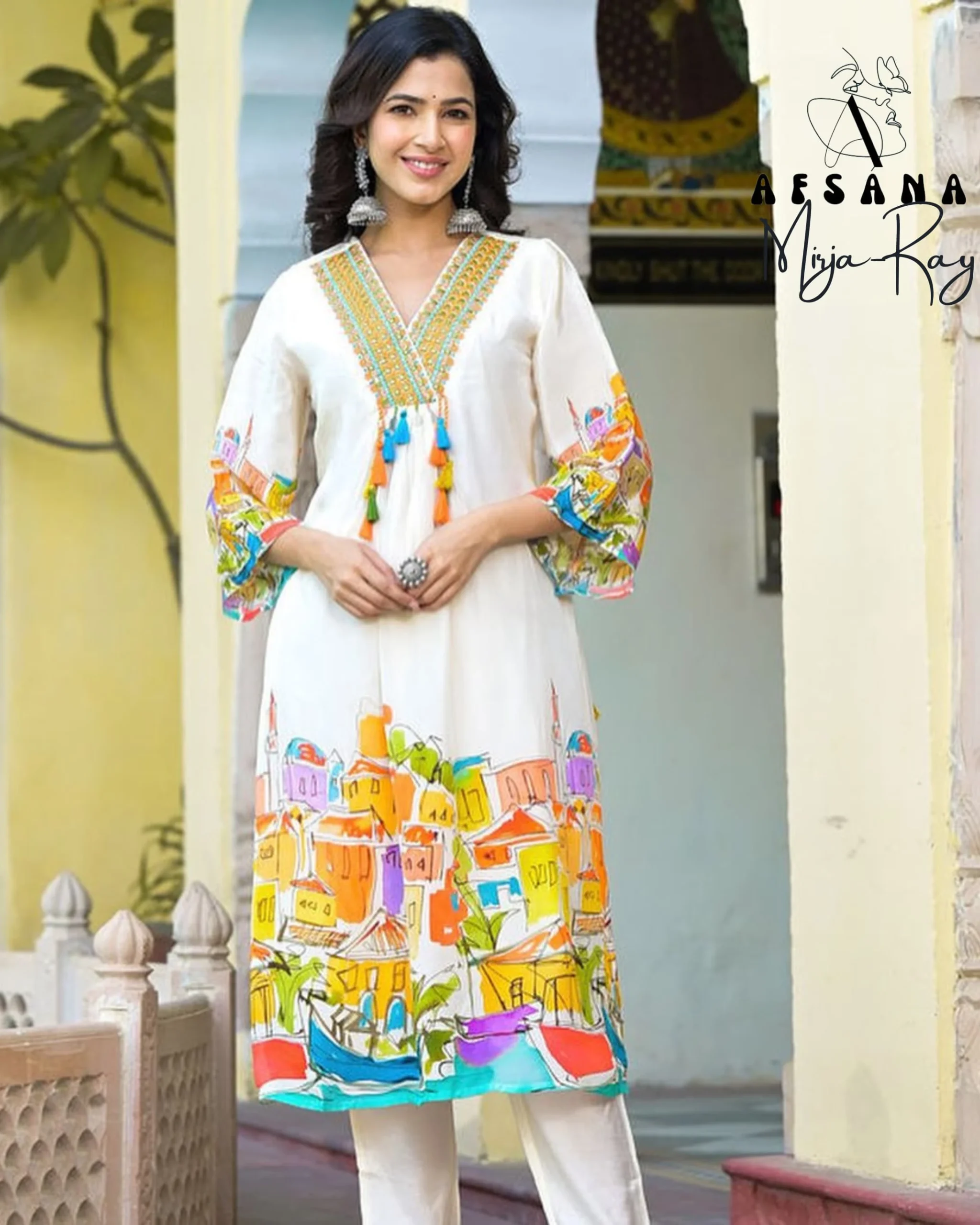 Afsana Mirja Roy Rayon Digital Print Wholesale Pakistani Readymade Salwar Suit Catalog — Wholesale Pakistani Suits, MPA wholesale from Surat — view 5